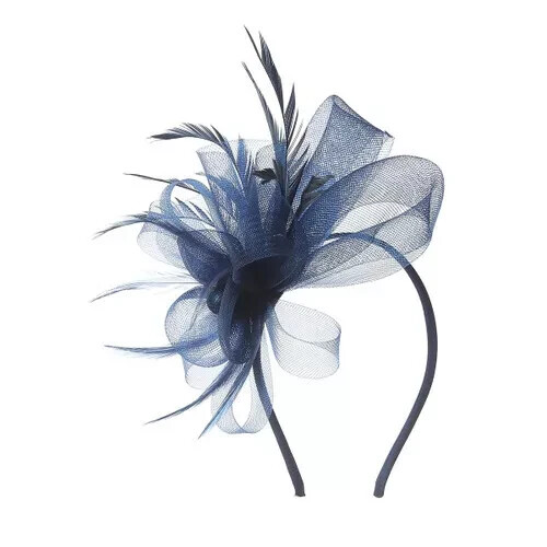 Fascia donna perle fascinator fascia Alice matrimonio donna giorno ballo Royal Ascot - Foto 23 di 33