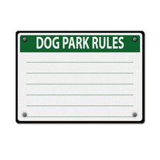 Horizontal Metal Sign Multiple Sizes Dog Park Rules Facility Property