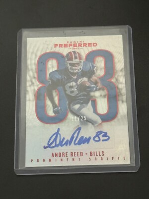 2017 Panini Preferred Andre Reed Auto /25 Buffalo Bills Autograph | eBay