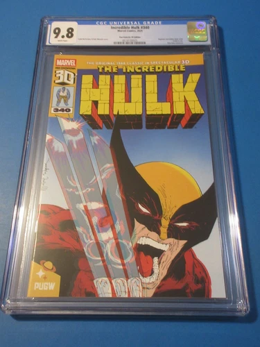 Incredible Hulk #340 Pan Dimensional 3d Variant with 3d Glasses CGC 9.8 NM/M