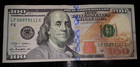 100 Dollar Bill 2009 Massive Ink Bleeding 2 Side Contamination Error — photo 2