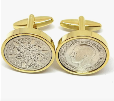 Gemelli Con Sixpence Fortuna Matrimonio Replica British Moneta Sei - Foto 11