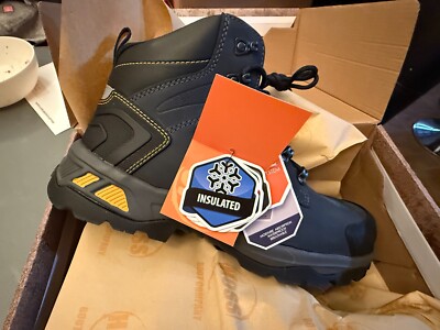 Hoss Boots Mens Navy Leather Chiller CT WP 200G Work Boots size 10.5