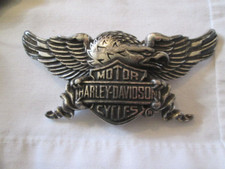 Harley-Davidson Buckle Screaming Eagle With Bar & Shield Silver Tone & Black