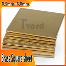 Brass Square/plate/sheet 0.5mm 0.6mm~6.0mm Brass Sheet Metal Guillotine Cut