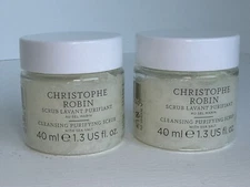 2x Christophe Robin Cleansing Purifying Scrub With Sea Salt 40ml Each X  Lot 2