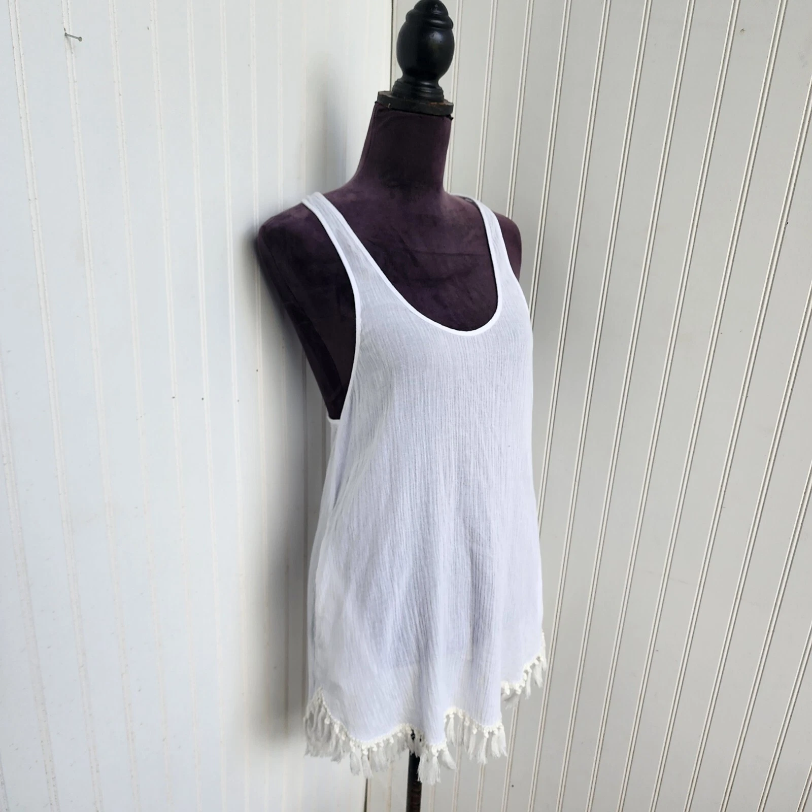 UNDERCOVER ABITO TUNICA VICTORIA'S SECRET ?COPRICOSTUME DA BAGNO MAGLIETTA TOP RACERBACK leggero XS