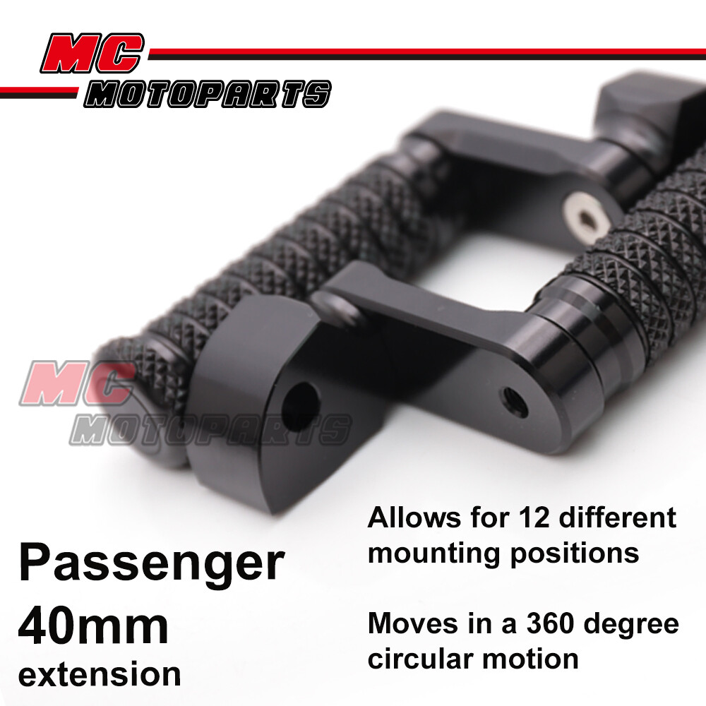 MGrip Black Pillion Foot Pegs 40mm Lower For Honda CB500X 1722 21 20