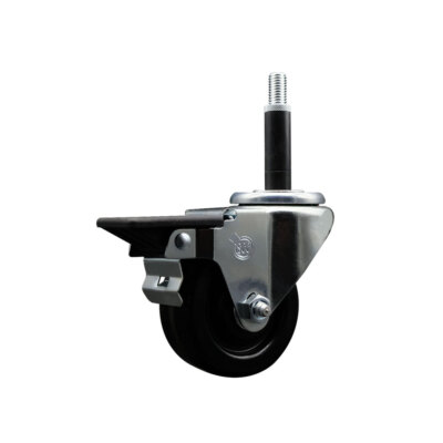3 Inch Phenolic Swivel 3/4 Inch Expanding Stem Caster with Brake SCC