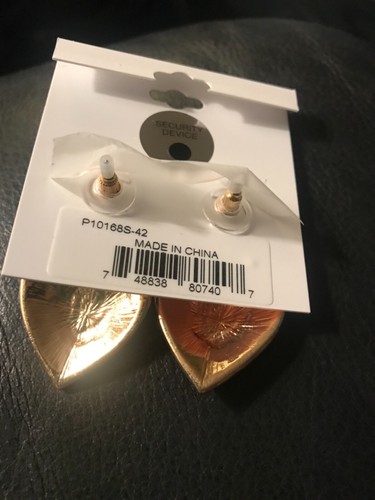 NWT Juicy Couture Heart Earrings, Color: Gold/Red - Picture 4 of 5