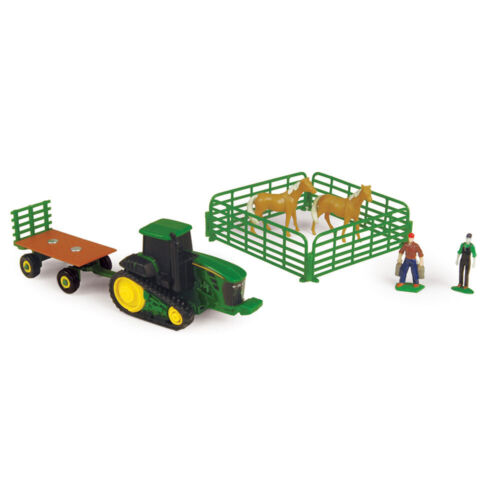10pc John Deere Tractor/Wagon/Figurines Farm Kids Toy Set Light Brown Horse 3y+ - Picture 1 of 2