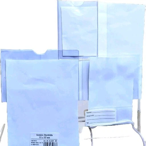 Hüllen für Kreditkarten Ausweis Tickets Scheckkartenhülle Steckhülle transparent