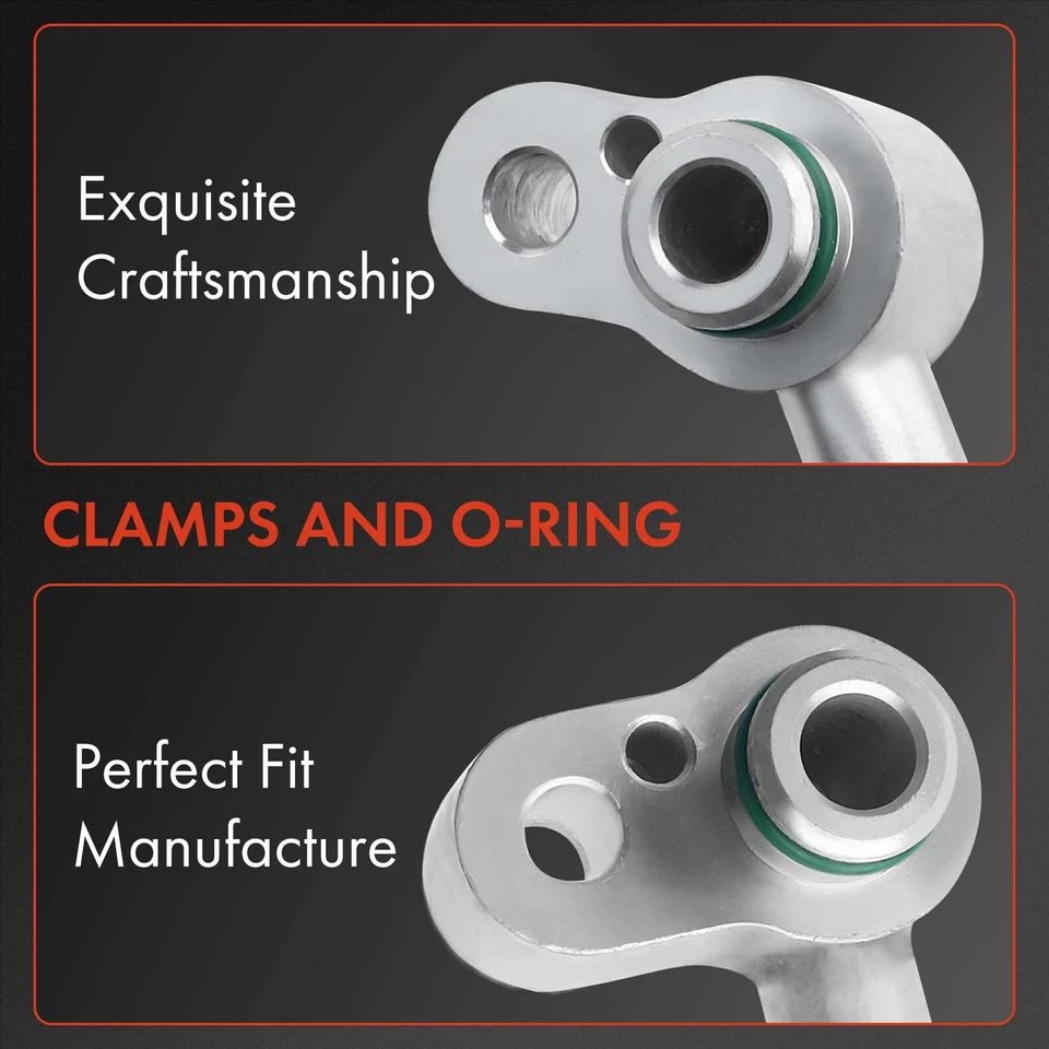 2x Línea de succión y descarga de aire acondicionado para Toyota Tacoma 2001 2002 2003 2004 2,4 L 2,7 L Foto 4 de 4