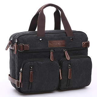 BYOP 3-en-1 Bolsa de piloto de excursión (mochila, hombro, bolso) Viaje con computadora portátil (L)