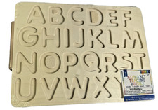 Horizon Wood Alphabet Tracing Board Ages 3 New Uppercase w/ wooden Dowel