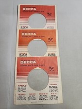 45 RPM 7" RECORD SLEEVES CO. SLEEVE 3 PACK SEE PHOTOS - Decca SLV184 