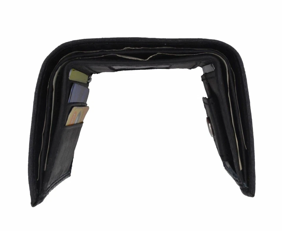 Mini billetera de cuero con estampado de avestruz para niños de 3" x 2,5" regalo de Navidad Foto 4 de 4