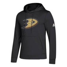 Anaheim Ducks NHL Adidas Men's Black Hockey Finished Pulllover Hoodie