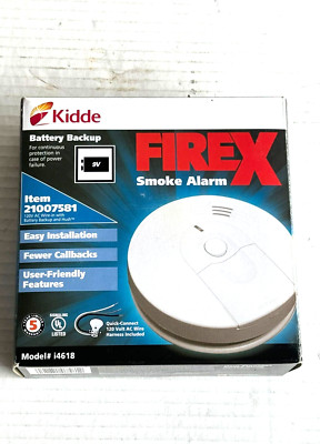 KIDDE Firex 120V AC Wire-in with Battery Backup and Hush i4618
