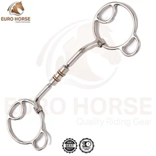Western Horse Leverage Loose Ring Bit Barrel Copper Roller Mouth Snaffle Bit