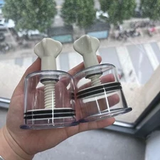 2PCS Vacuum Breast Twist Cupping Sucker Enhancer Enlarger Suction Binding Women