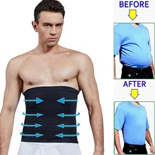 Men's Slim Body Shaper Abdomen Compression Tuck Waist Trainer Tummy Girdle Belts