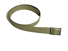 Men's Khaki, Nylon Fabric Web Belt, 1.25" x 60" Made in the USA