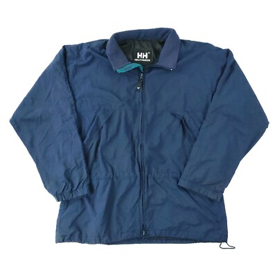 Helly Hansen Full Zip Windbreaker Jacket Mens Medium Blue Mesh Lined