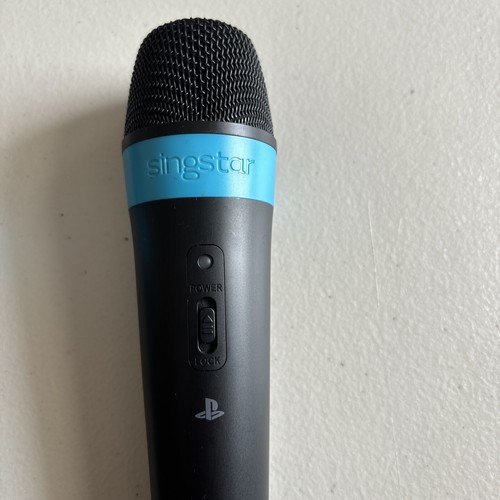 Official SingStar Blue Microphone Bundle - Wired & Wireless Playstation - Parts - Picture 3 of 5