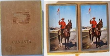 Vintage CANASTA Congress Playing Cards 606, Canadian Mountie RCMP Design