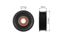 Rolle Umlenkrolle V-Riemen FüR Honda Accord 08-12 Civic 06-12 CR-V 07-