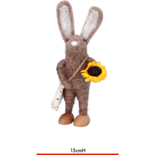 ANIMAL DE LANA DE FIELTRO Gisela Graham Navidad Pascua Hecho a Mano Adorno Artesanal Niño Regalo - Imagen 12 de 14