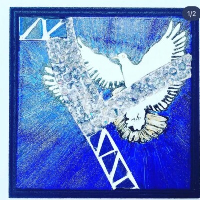 Sid Dickens Style Handmade Original Memory Art Block Wandfliese Sammlerstück 