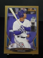 2013 Anthony Gose Bowman Gold Border Base # 133 Parallel Toronto Blue Jays