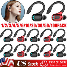 Bluetooth 5.1 Headset Wireless Earbuds Earphones Stereo Headphones Ear Hook Lot
