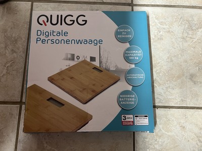 QUIGG Digitale Personenwaage   Bambusdesign   Neu & originalverpackt