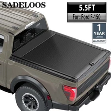 5.5FT Retractable Truck Bed Cover Hard Tonneau Cover For 15-25 Ford F150 F-150