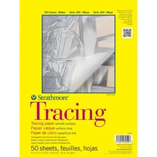 Strathmore 300 Series Tracing Paper Pad, Tape Bound, 11x14 inches, 50 Sheets ...