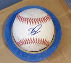 Autographed Baseball game used KYLE DEGROAT Kansas City Royals