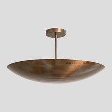 Raw Brass Sputnik Ceiling Light - Mid Century...