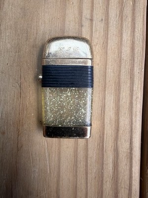 Vintage Scripto with silver glitter Lighter Empty Engraved