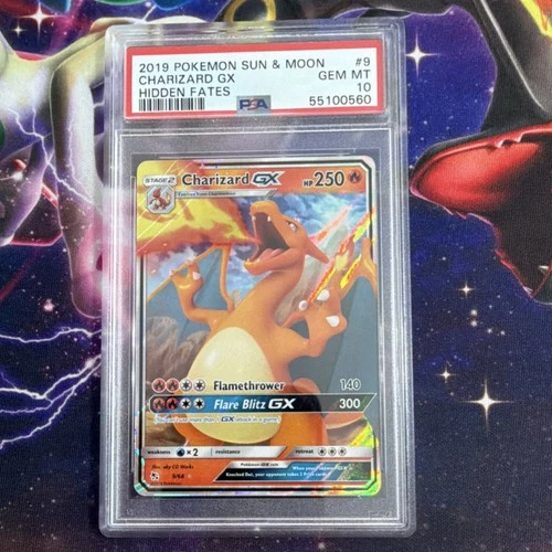 Pokémon 2019 Charizard GX 9/68 Hidden Fates Ultra Rare Holo GX PSA 10