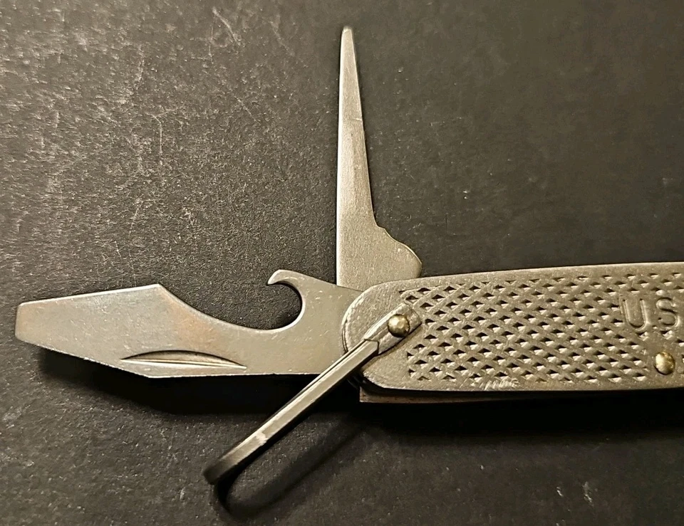 Cuchillo de demostración militar Camillus EE. UU. S1760B 1993 con caja y papeleo acero inoxidable EE. UU. Foto 3 de 4