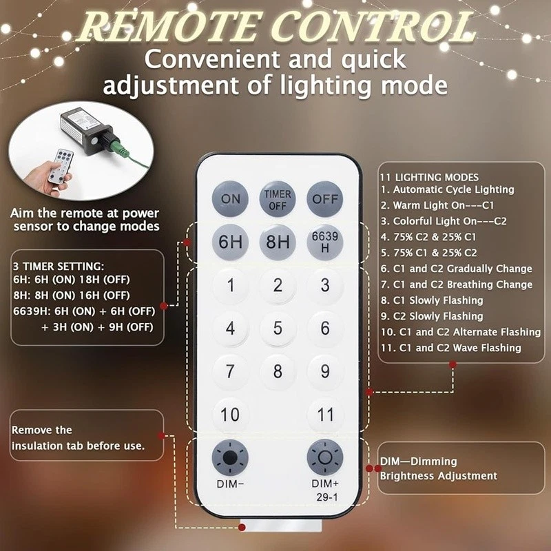 Prelit Black Christmas Tree 7.5FT Remote Control 11 Lighting Modes Timer Safe US - Image 4 of 4