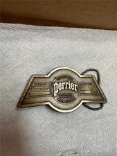Vintage 1977 Bergamot Brass Works Perrier Belt Buckle, Bottled Water Company