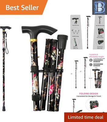 Lightweight Portable Folding Cane with Slip-Resistant Tip - User Friendly Design