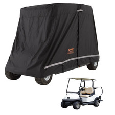 2 2 Passenger Golf Cart Cover 600D Waterproof Full Cover w/ Zipper Doors