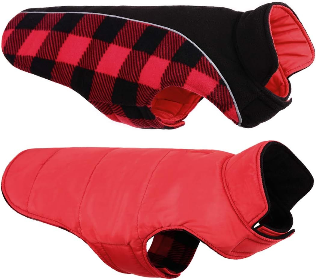 Cappotto per Cani Antivento: Giubbotto Invernale Reversibile Taglia Piccola