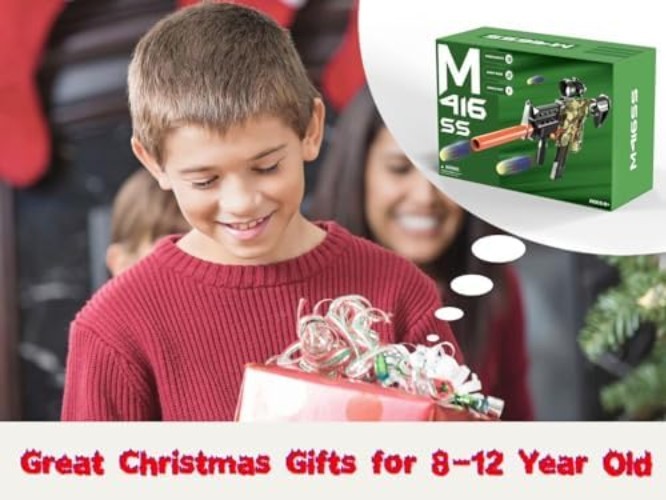 Realistic Automatic Sniper Rifle for Kids, Tactical Vest & 150 Soft Bullets