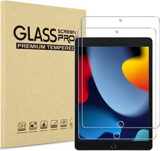 2 Pack Screen Protector Tempered Glass Film Guard for iPad Pro 9.7 iPad 6/5/Ai
